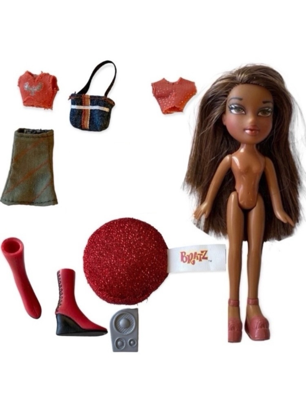 Huge Lot Lil Bratz Sasha Doll Clothes Boots Funky Fashions Pack 2002 2003 2004